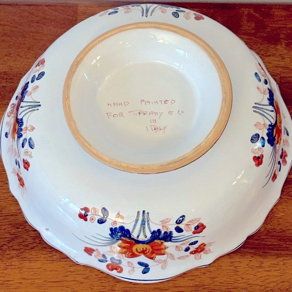 Tiffany & Co. Vintage Italian Hand Painted Ceramic Bowl